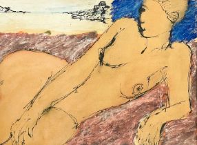 John EMANUEL (1930) Nude Figure with landscape