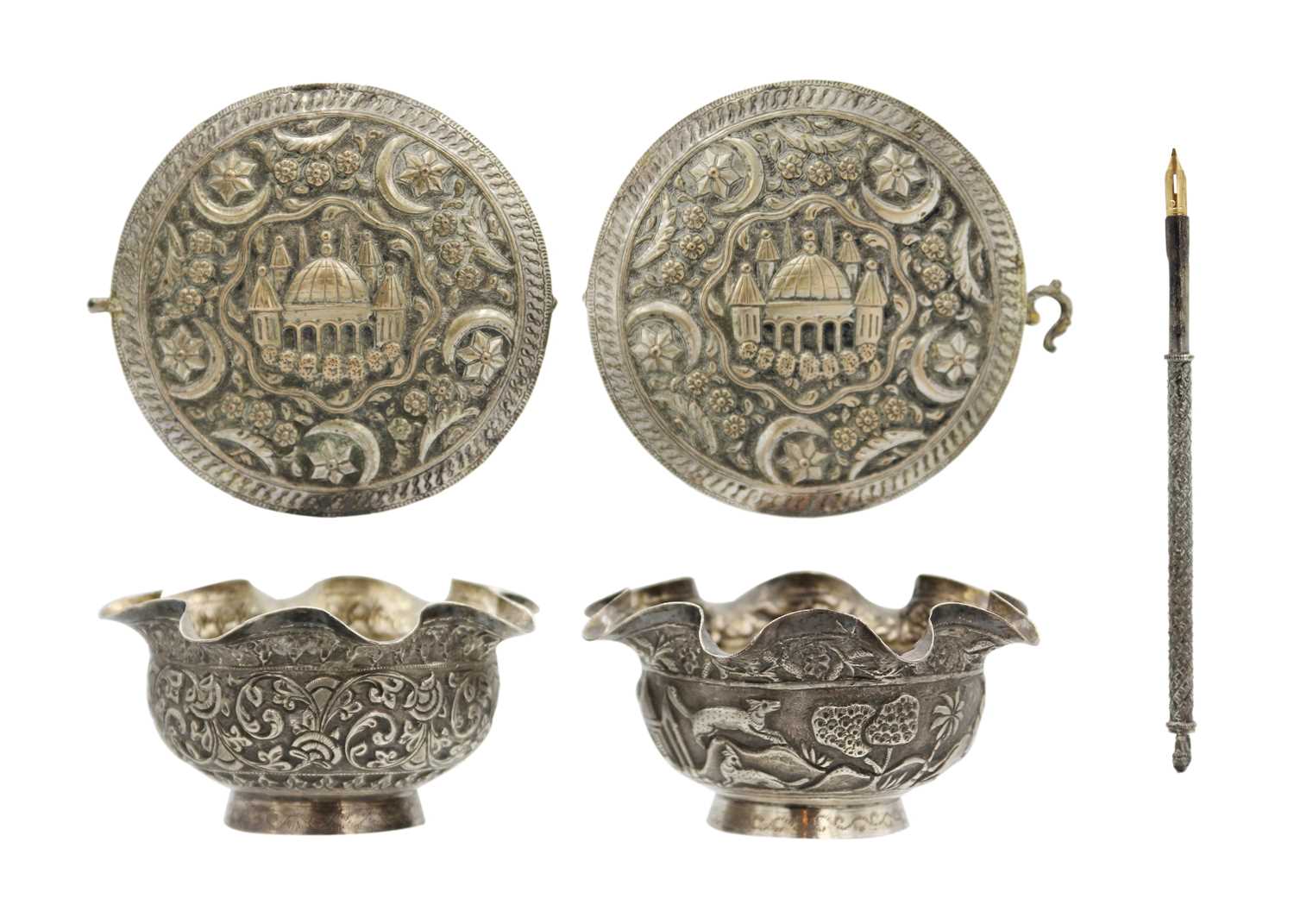 Two Indian silver bowls, early 20th century.