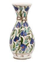 A Turkish Isnik pottery baluster vase, 19th century.