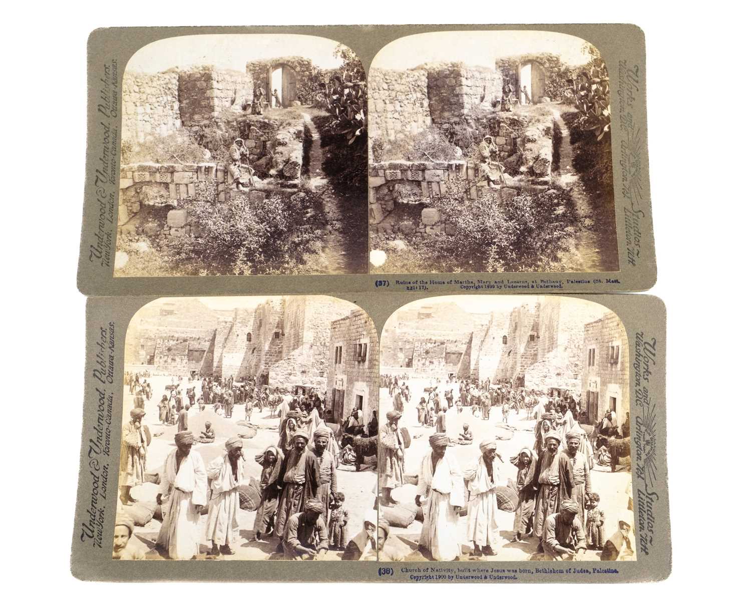 Ninety-three stereoviews of the Holy Land, early 20th century. - Image 6 of 6