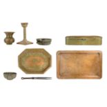 A quantity of Indian and Islamic metalwork items, 19th century.