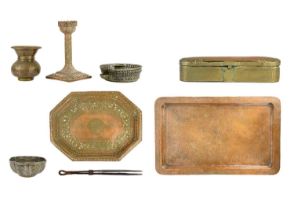 A quantity of Indian and Islamic metalwork items, 19th century.