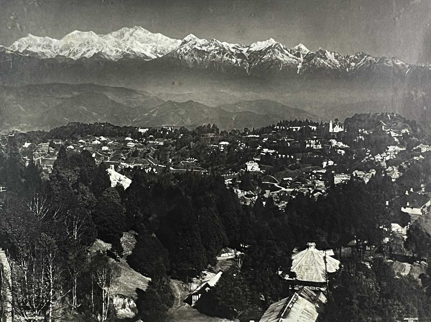 J. Burlington Smith, large photograph of Himalayas, Darjeeling, circa 1900-1920..