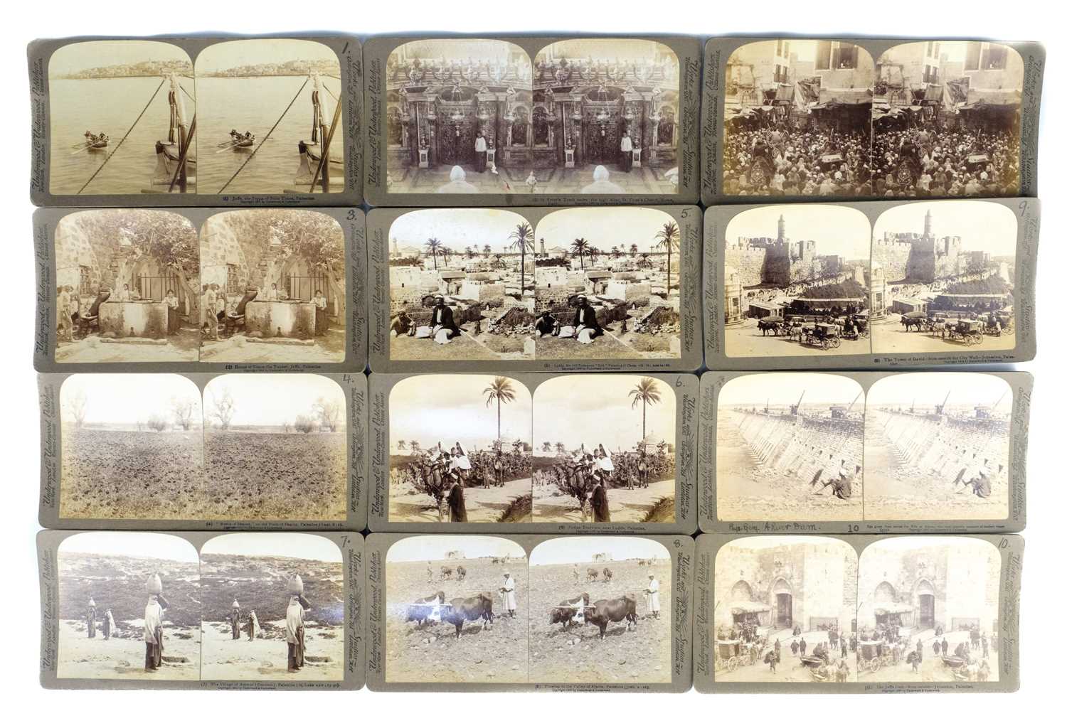 Ninety-three stereoviews of the Holy Land, early 20th century. - Image 5 of 6