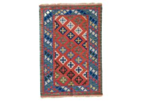 A Persian kelim rug, mid-late 20th century.