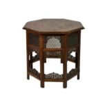 An Anglo-Indian octagonal occasional table, 19th century.