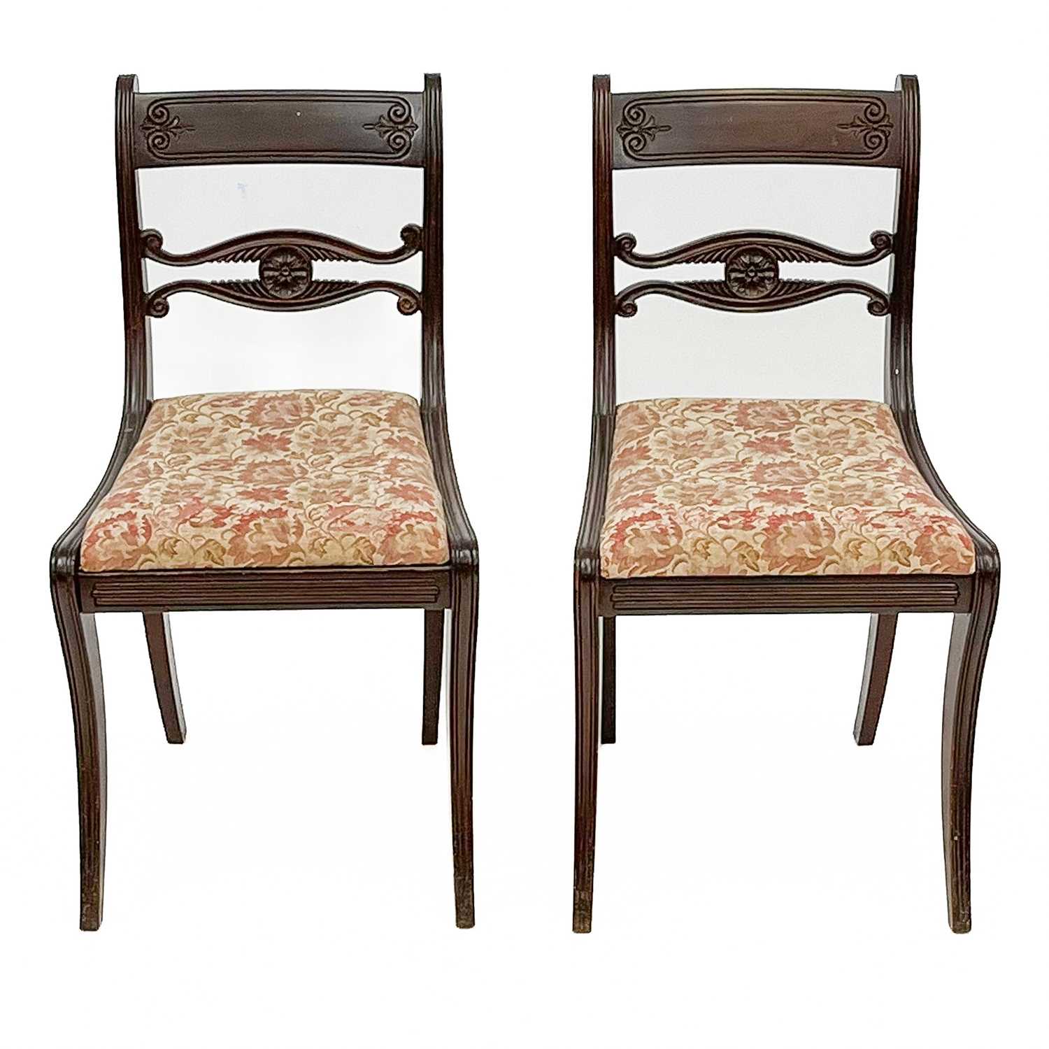 A set of five Regency mahogany dining chairs. - Image 4 of 4