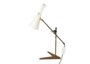 A mid century adjustable table lamp by G A Scott for Maclamp.