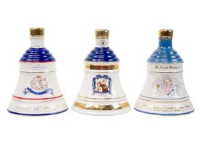 Three Commemorative Royal decanters of Bell's Scotch Whisky