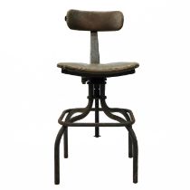 A mid century machinist swivel chair by Leabank.