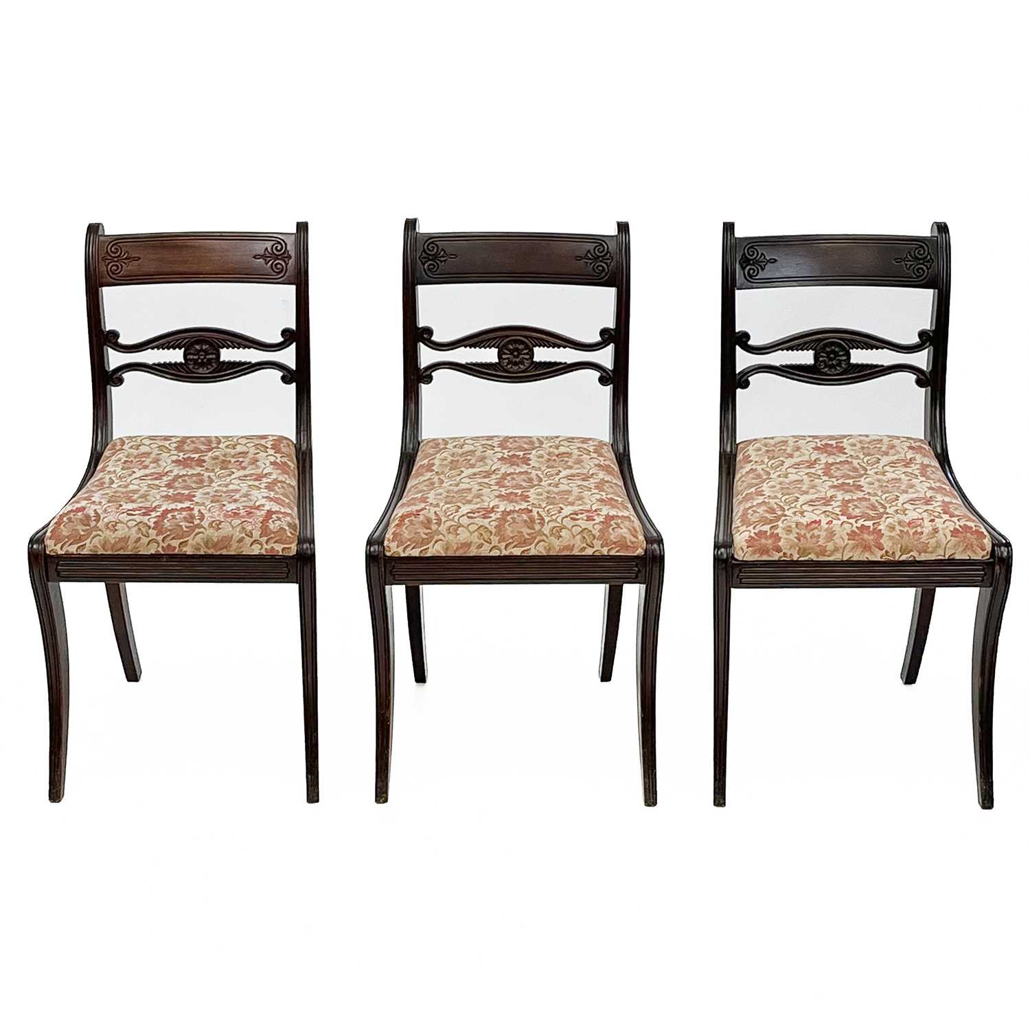 A set of five Regency mahogany dining chairs. - Image 3 of 4