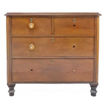 A Victorian mahogany chest of drawers.