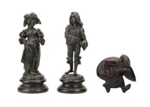 A pair of spelter figures.