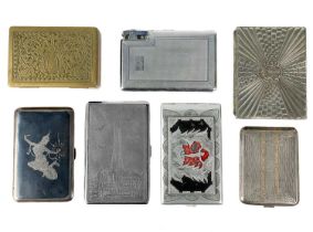 A collection of seven various cigarette cases and boxes.