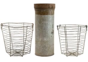 Two wire baskets.