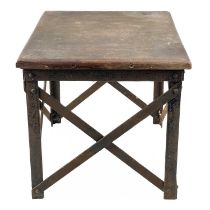 An early 20th century oak stool.