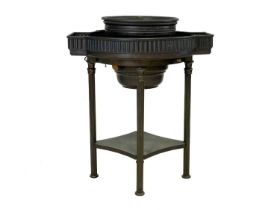 An early 20th century anodised copper orangery fountain.