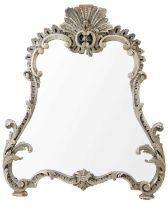 A silvered gesso rococo style mirror.