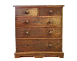 A Victorian mahogany chest.