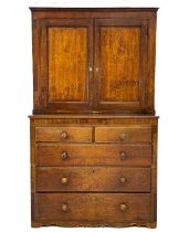 A 19th century oak estate cabinet.