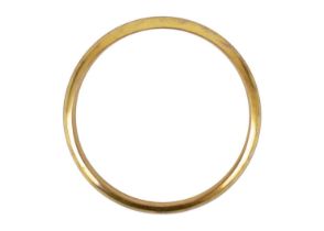 A 9ct hollow gold bangle.