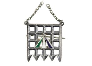 An extremely rare Suffragette silver and enamel Holloway Prison brooch by Toye & Co London.