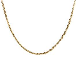 A 9ct gold fancy and belcher link necklace.