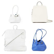 A collection of four handbags/backpacks.