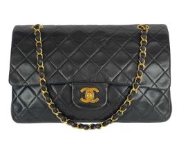 A Chanel classic double flap midi handbag, circa 1994-96.