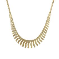 A 9ct hallmarked gold graduated fringe necklace.