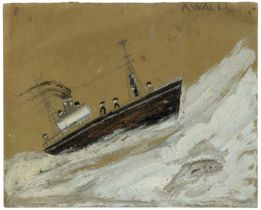 Alfred WALLIS (1855-1942) Steamer with Fish