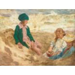 Charles Walter SIMPSON (1885-1971) The Sandpit - On Porthminster Beach, 1916