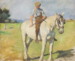 Stanhope Alexander FORBES (1857-1947) Untitled (Farm Boy on a Horse)