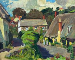 John Anthony PARK (1880-1962) Cottages at Cadgwith