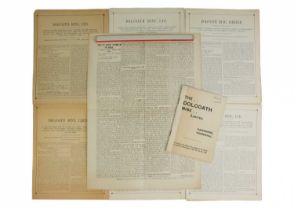 Dolcoath Mine, Ltd. Eight reports reprinted from The Mining World, Gresham House, London, 1909-1919.