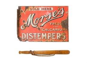 A Morse's Distempers enamel advertising sign.