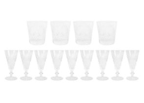 A set of nine Waterford Tramore pattern glasses.