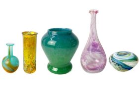 Lesley Clarke studio glass squat vase.