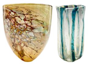 A studio glass vase by Peter Layton.
