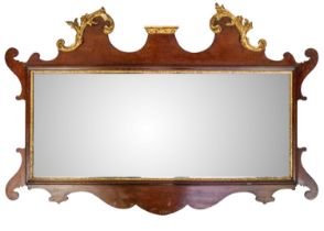 A 19th century mahogany fret work framed mirror.