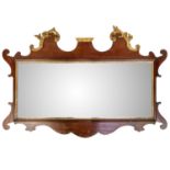 A 19th century mahogany fret work framed mirror.