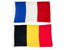 A French national linen flag.