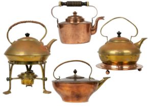 A W A S Benson copper and brass kettle.