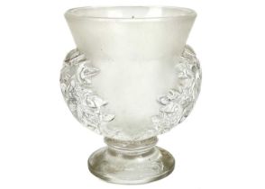 A Lalique acanthus vase.