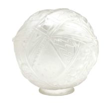 A Muller Freres Luneville frosted glass globe.