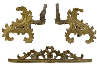 A pair of French brass chenets.