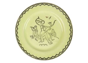 A 1930s Clarice Cliff Bizarre circular plate designed by Ernest Procter A.R.A.