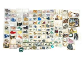 Over one hundred boxed and labelled mineral specimens.
