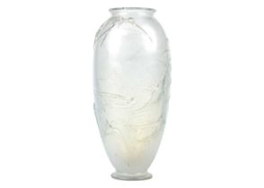 A 1930s Sabino opalescent glass vase.
