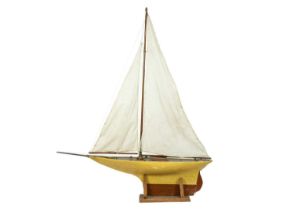 An early 20th century pond yacht White Heather.